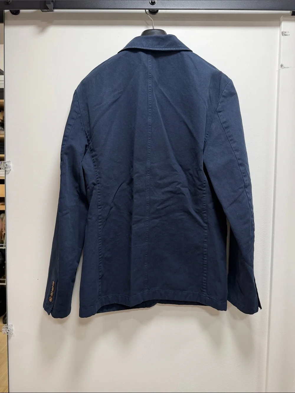 J. Crew Navy Blue Cotton Blazer